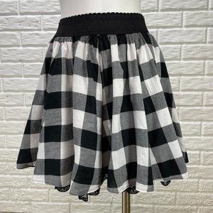 Wet Seal Flared Mini Skirt with Lace